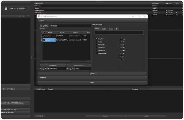 DICOM Query Retrieve interface