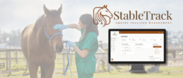 StableTrack software dashboard displayed on desktop and mobile
